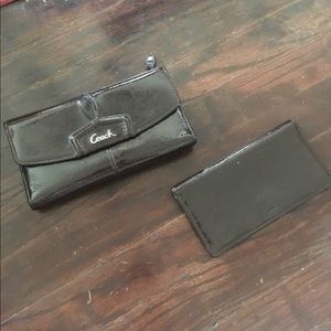 Coach wallet with matching checkbook
